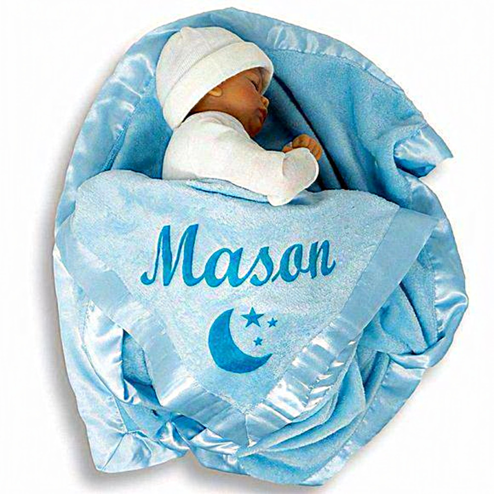 Blue Baby Boys‎ Personalized Blanket